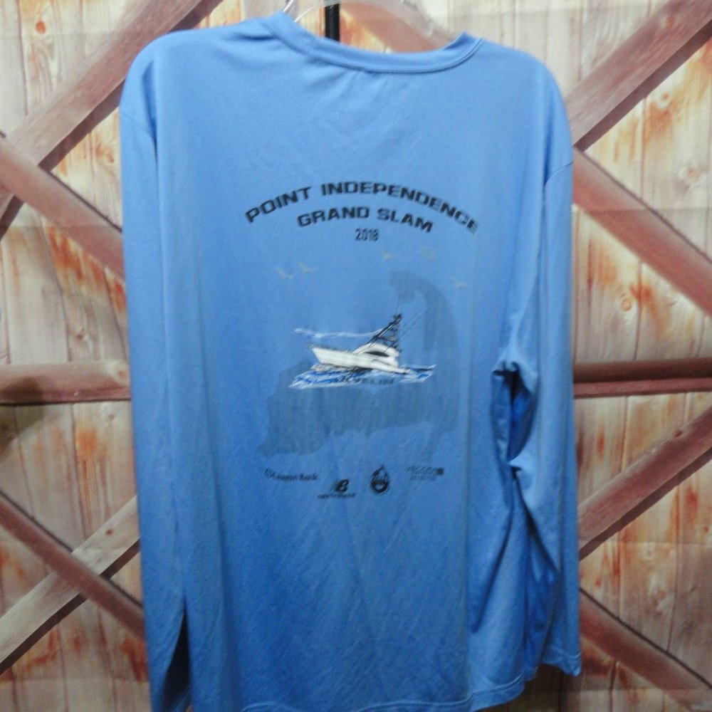 Point Independence 21 Annual FISHING Boat theme long sleeve T, Sun prote…